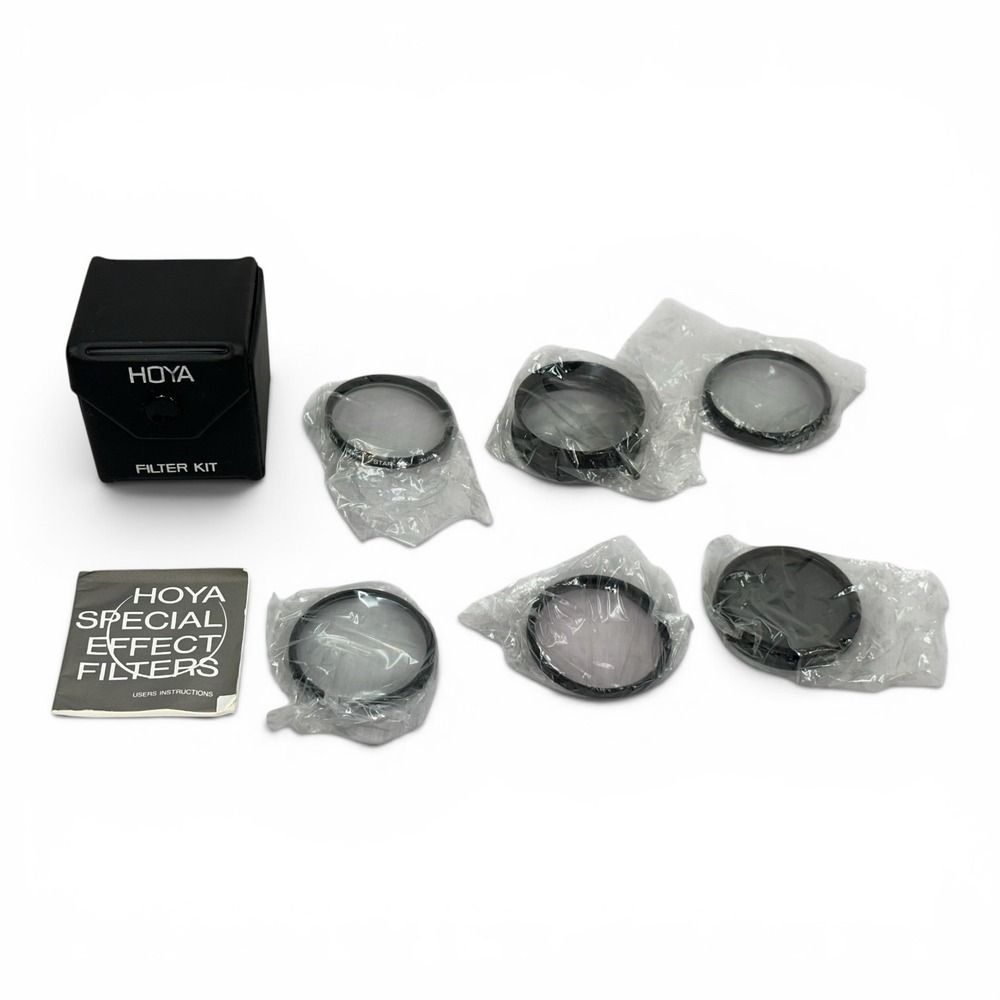6 Pcs Hoya Filter Kit 49mm Multivision Diffuser Star-Six NDX2 UV(0) w/ Case